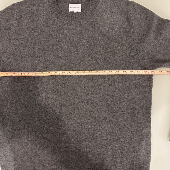 Norse Projects - Men’s L Norse Standard Merino Lambswool Sweater - Grey Melange - Picture 6 of 7